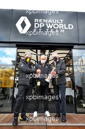 (L to R): Luca de Meo (ITA) Groupe Renault Chief Executive Officer; Jerome Stoll (FRA) Renault Sport F1 President; and Jean-Dominique Senard (FRA) Renault Chairman, celebrate third position for Daniel Ricciardo (AUS) Renault F1 Team. 11.10.2020. Formula 1 World Championship, Rd 11, Eifel Grand Prix, Nurbugring, Germany, Race Day.