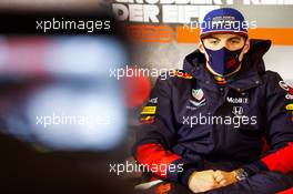 Max Verstappen (NLD) Red Bull Racing in the post race FIA Press Conference. 11.10.2020. Formula 1 World Championship, Rd 11, Eifel Grand Prix, Nurbugring, Germany, Race Day.