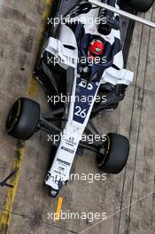 Daniil Kvyat (RUS) AlphaTauri AT01 pits with a broken front wing. 11.10.2020. Formula 1 World Championship, Rd 11, Eifel Grand Prix, Nurbugring, Germany, Race Day.