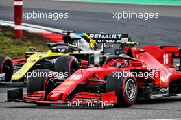 Charles Leclerc (MON) Ferrari SF1000 and Daniel Ricciardo (AUS) Renault F1 Team RS20 battle for position. 11.10.2020. Formula 1 World Championship, Rd 11, Eifel Grand Prix, Nurbugring, Germany, Race Day.