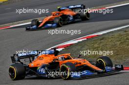Carlos Sainz Jr (ESP) McLaren MCL35. 11.10.2020. Formula 1 World Championship, Rd 11, Eifel Grand Prix, Nurbugring, Germany, Race Day.
