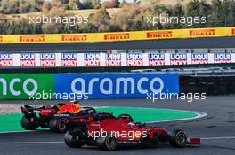 Charles Leclerc (MON) Ferrari SF1000 and Max Verstappen (NLD) Red Bull Racing RB16 battle for position. 11.10.2020. Formula 1 World Championship, Rd 11, Eifel Grand Prix, Nurbugring, Germany, Race Day.