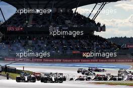 Valtteri Bottas (FIN) Mercedes AMG F1 W11 leads Lewis Hamilton (GBR) Mercedes AMG F1 W11 at the start of the race. 11.10.2020. Formula 1 World Championship, Rd 11, Eifel Grand Prix, Nurbugring, Germany, Race Day.
