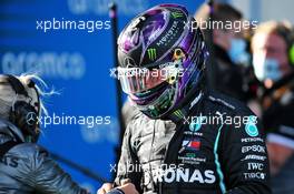 Lewis Hamilton (GBR) Mercedes AMG F1 in qualifying parc ferme. 10.10.2020. Formula 1 World Championship, Rd 11, Eifel Grand Prix, Nurbugring, Germany, Qualifying Day.