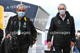 (L to R): Luca de Meo (ITA) Groupe Renault Chief Executive Officer with Jean-Dominique Senard (FRA) Renault Chairman. 11.10.2020. Formula 1 World Championship, Rd 11, Eifel Grand Prix, Nurbugring, Germany, Race Day.