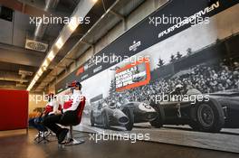Kimi Raikkonen (FIN) Alfa Romeo Racing and Antonio Giovinazzi (ITA) Alfa Romeo Racing in the FIA Press Conference. 08.10.2020. Formula 1 World Championship, Rd 11, Eifel Grand Prix, Nurbugring, Germany, Preparation Day.