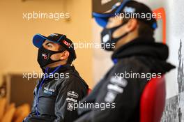 Nicholas Latifi (CDN) Williams Racing and George Russell (GBR) Williams Racing in the FIA Press Conference. 08.10.2020. Formula 1 World Championship, Rd 11, Eifel Grand Prix, Nurbugring, Germany, Preparation Day.