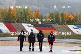 Alexander Albon (THA) Red Bull Racing walks the circuit with the team. 08.10.2020. Formula 1 World Championship, Rd 11, Eifel Grand Prix, Nurbugring, Germany, Preparation Day.