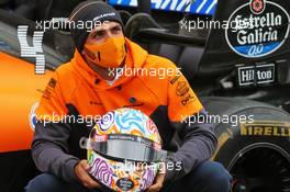 Carlos Sainz Jr (ESP) McLaren - World Mental Health Day, to be observed on 10th October. 08.10.2020. Formula 1 World Championship, Rd 11, Eifel Grand Prix, Nurbugring, Germany, Preparation Day.