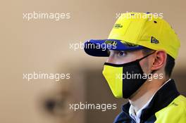 Esteban Ocon (FRA) Renault F1 Team in the FIA Press Conference. 08.10.2020. Formula 1 World Championship, Rd 11, Eifel Grand Prix, Nurbugring, Germany, Preparation Day.