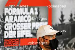 Valtteri Bottas (FIN) Mercedes AMG F1 in the FIA Press Conference. 08.10.2020. Formula 1 World Championship, Rd 11, Eifel Grand Prix, Nurbugring, Germany, Preparation Day.