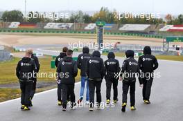 Esteban Ocon (FRA) Renault F1 Team walks the circuit with the team. 08.10.2020. Formula 1 World Championship, Rd 11, Eifel Grand Prix, Nurbugring, Germany, Preparation Day.