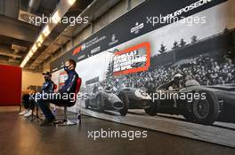 Pierre Gasly (FRA) AlphaTauri and Daniil Kvyat (RUS) AlphaTauri in the FIA Press Conference. 08.10.2020. Formula 1 World Championship, Rd 11, Eifel Grand Prix, Nurbugring, Germany, Preparation Day.