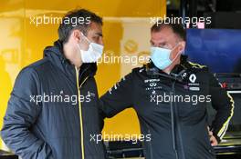 (L to R): Cyril Abiteboul (FRA) Renault Sport F1 Managing Director and Alan Permane (GBR) Renault F1 Team Trackside Operations Director. 08.10.2020. Formula 1 World Championship, Rd 11, Eifel Grand Prix, Nurbugring, Germany, Preparation Day.