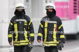 Paddock atmosphere - firemen. 08.10.2020. Formula 1 World Championship, Rd 11, Eifel Grand Prix, Nurbugring, Germany, Preparation Day.