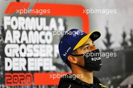 Daniel Ricciardo (AUS) Renault F1 Team in the FIA Press Conference. 08.10.2020. Formula 1 World Championship, Rd 11, Eifel Grand Prix, Nurbugring, Germany, Preparation Day.
