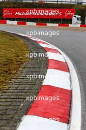 Circuit atmosphere - kerb detail. 08.10.2020. Formula 1 World Championship, Rd 11, Eifel Grand Prix, Nurbugring, Germany, Preparation Day.
