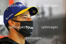 Daniel Ricciardo (AUS) Renault F1 Team in the FIA Press Conference. 08.10.2020. Formula 1 World Championship, Rd 11, Eifel Grand Prix, Nurbugring, Germany, Preparation Day.