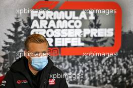 Kevin Magnussen (DEN) Haas F1 Team in the FIA Press Conference. 08.10.2020. Formula 1 World Championship, Rd 11, Eifel Grand Prix, Nurbugring, Germany, Preparation Day.