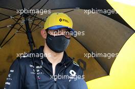 Esteban Ocon (FRA) Renault F1 Team with the media. 17.07.2020. Formula 1 World Championship, Rd 3, Hungarian Grand Prix, Budapest, Hungary, Practice Day.