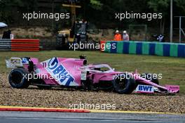 Sergio Perez (MEX) Racing Point F1 Team RP19 runs wide. 17.07.2020. Formula 1 World Championship, Rd 3, Hungarian Grand Prix, Budapest, Hungary, Practice Day.