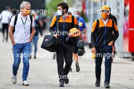Lando Norris (GBR) McLaren (Right). 17.07.2020. Formula 1 World Championship, Rd 3, Hungarian Grand Prix, Budapest, Hungary, Practice Day.