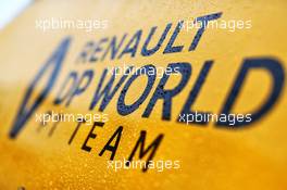 Renault F1 Team logo. 17.07.2020. Formula 1 World Championship, Rd 3, Hungarian Grand Prix, Budapest, Hungary, Practice Day.