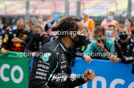 Race winner Lewis Hamilton (GBR) Mercedes AMG F1 celebrates in parc ferme. 19.07.2020. Formula 1 World Championship, Rd 3, Hungarian Grand Prix, Budapest, Hungary, Race Day.