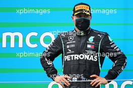 Valtteri Bottas (FIN) Mercedes AMG F1 on the podium. 19.07.2020. Formula 1 World Championship, Rd 3, Hungarian Grand Prix, Budapest, Hungary, Race Day.