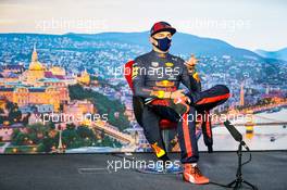 Max Verstappen (NLD) Red Bull Racing in the post race FIA Press Conference. 19.07.2020. Formula 1 World Championship, Rd 3, Hungarian Grand Prix, Budapest, Hungary, Race Day.