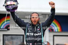 Race winner Lewis Hamilton (GBR) Mercedes AMG F1 celebrates in parc ferme. 19.07.2020. Formula 1 World Championship, Rd 3, Hungarian Grand Prix, Budapest, Hungary, Race Day.