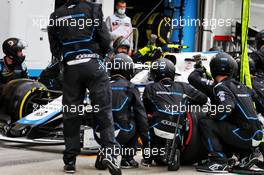 Nicholas Latifi (CDN) Williams Racing FW43 makes a pit stop. 19.07.2020. Formula 1 World Championship, Rd 3, Hungarian Grand Prix, Budapest, Hungary, Race Day.