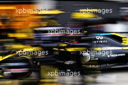 Esteban Ocon (FRA) Renault F1 Team RS20 makes a pit stop. 19.07.2020. Formula 1 World Championship, Rd 3, Hungarian Grand Prix, Budapest, Hungary, Race Day.
