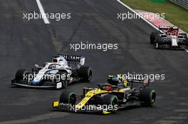 Esteban Ocon (FRA) Renault F1 Team RS20 and George Russell (GBR) Williams Racing FW43 battle for position. 19.07.2020. Formula 1 World Championship, Rd 3, Hungarian Grand Prix, Budapest, Hungary, Race Day.