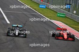 Valtteri Bottas (FIN) Mercedes AMG F1 W11 and Charles Leclerc (MON) Ferrari SF1000 battle for position. 19.07.2020. Formula 1 World Championship, Rd 3, Hungarian Grand Prix, Budapest, Hungary, Race Day.