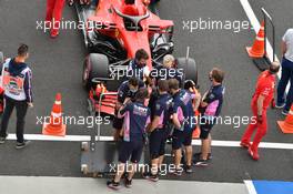 Racing Point F1 Team celebrate third position for Lance Stroll (CDN) Racing Point F1 Team in qualifying parc ferme. 18.07.2020. Formula 1 World Championship, Rd 3, Hungarian Grand Prix, Budapest, Hungary, Qualifying Day.