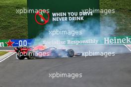 Max Verstappen (NLD) Red Bull Racing RB16 spins in the third practice session. 18.07.2020. Formula 1 World Championship, Rd 3, Hungarian Grand Prix, Budapest, Hungary, Qualifying Day.