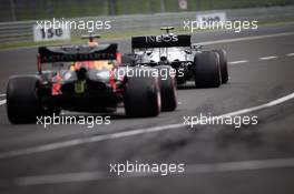 Valtteri Bottas (FIN) Mercedes AMG F1 W11 and Max Verstappen (NLD) Red Bull Racing RB16. 18.07.2020. Formula 1 World Championship, Rd 3, Hungarian Grand Prix, Budapest, Hungary, Qualifying Day.