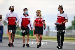 Alfa Romeo Racing walk the circuit. 16.07.2020. Formula 1 World Championship, Rd 3, Hungarian Grand Prix, Budapest, Hungary, Preparation Day.