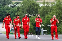 Charles Leclerc (MON) Ferrari walks the circuit with the team. 16.07.2020. Formula 1 World Championship, Rd 3, Hungarian Grand Prix, Budapest, Hungary, Preparation Day.
