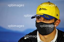 Esteban Ocon (FRA) Renault F1 Team in the FIA Press Conference. 16.07.2020. Formula 1 World Championship, Rd 3, Hungarian Grand Prix, Budapest, Hungary, Preparation Day.