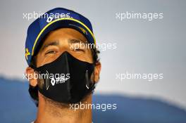 Daniel Ricciardo (AUS) Renault F1 Team in the FIA Press Conference. 16.07.2020. Formula 1 World Championship, Rd 3, Hungarian Grand Prix, Budapest, Hungary, Preparation Day.