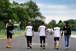 Esteban Ocon (FRA) Renault F1 Team walks the circuit with the team. 16.07.2020. Formula 1 World Championship, Rd 3, Hungarian Grand Prix, Budapest, Hungary, Preparation Day.