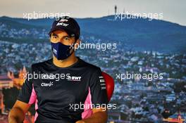 Sergio Perez (MEX) Racing Point F1 Team in the FIA Press Conference. 16.07.2020. Formula 1 World Championship, Rd 3, Hungarian Grand Prix, Budapest, Hungary, Preparation Day.