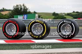 Circuit atmosphere - Pirelli tyres. 16.07.2020. Formula 1 World Championship, Rd 3, Hungarian Grand Prix, Budapest, Hungary, Preparation Day.