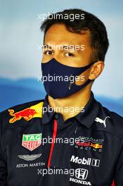 Alexander Albon (THA) Red Bull Racing in the FIA Press Conference. 16.07.2020. Formula 1 World Championship, Rd 3, Hungarian Grand Prix, Budapest, Hungary, Preparation Day.