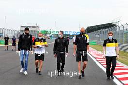 Esteban Ocon (FRA) Renault F1 Team walks the circuit with the team. 16.07.2020. Formula 1 World Championship, Rd 3, Hungarian Grand Prix, Budapest, Hungary, Preparation Day.