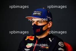 Max Verstappen (NLD) Red Bull Racing in the FIA Press Conference. 30.10.2020. Formula 1 World Championship, Rd 13, Emilia Romagna Grand Prix, Imola, Italy, Practice Day.