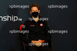 Romain Grosjean (FRA) Haas F1 Team in the FIA Press Conference. 30.10.2020. Formula 1 World Championship, Rd 13, Emilia Romagna Grand Prix, Imola, Italy, Practice Day.