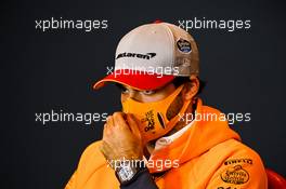 Carlos Sainz Jr (ESP) McLaren in the FIA Press Conference. 30.10.2020. Formula 1 World Championship, Rd 13, Emilia Romagna Grand Prix, Imola, Italy, Practice Day.